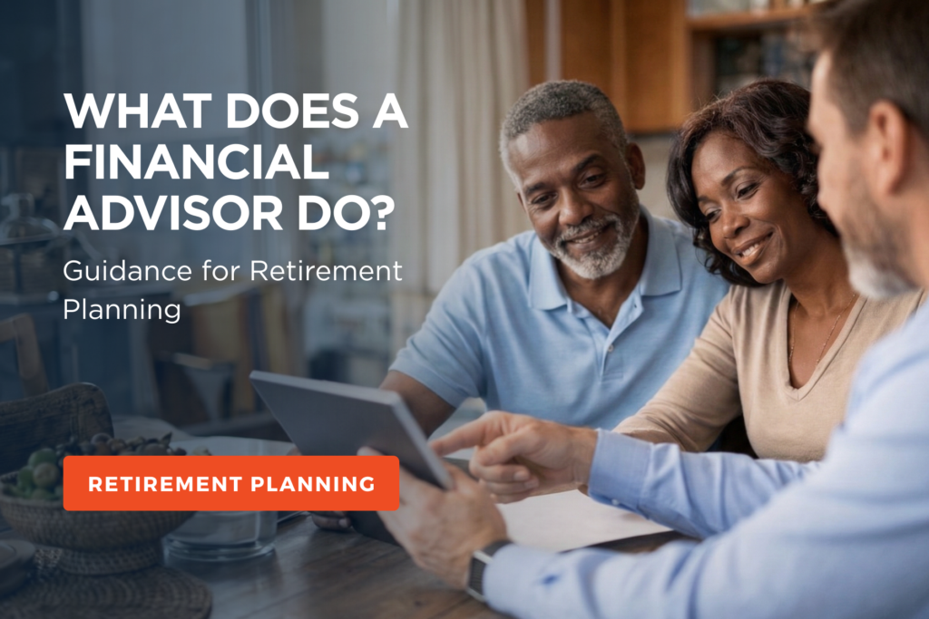 Clients meeting with a financial advisor