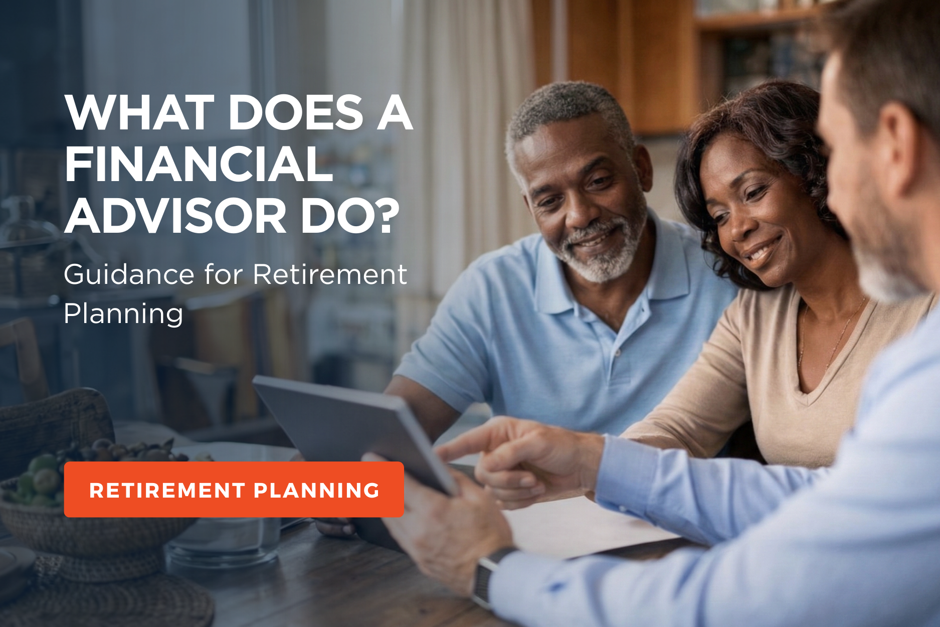 Clients meeting with a financial advisor