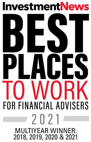 2021-BPtW winner-4 years-300px InvestmentNews Best Places to Work Award 2021 Multi Year Logo