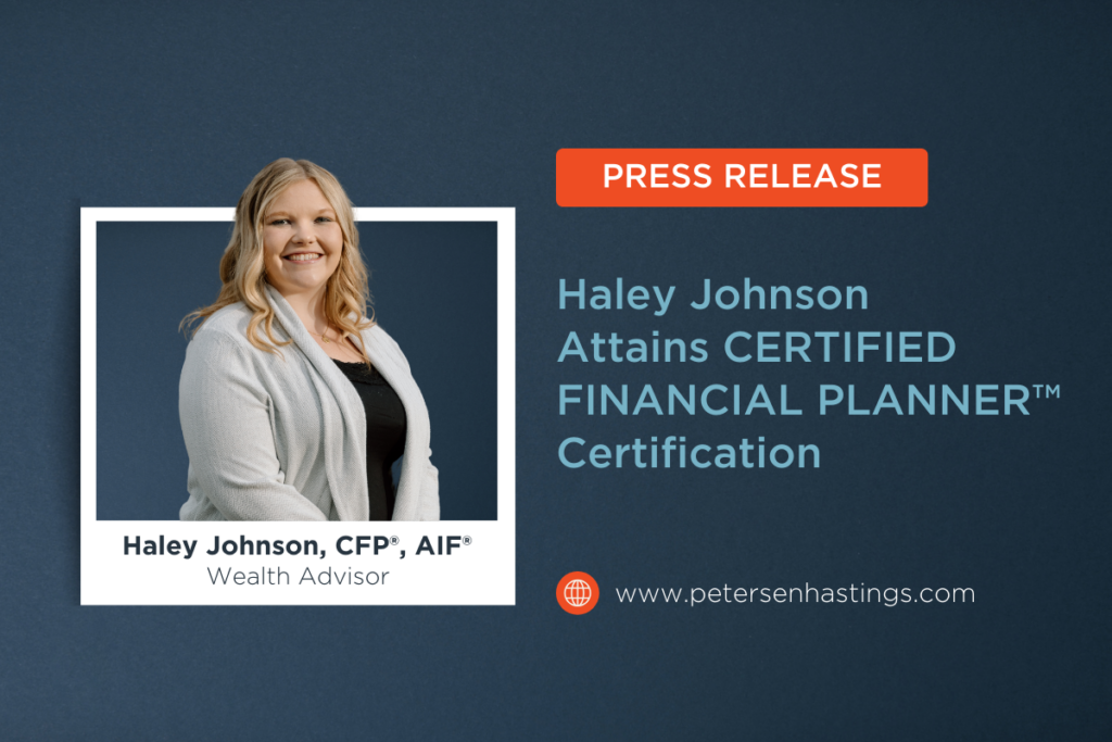 Image of Haley Johnson with headline text for the press release.