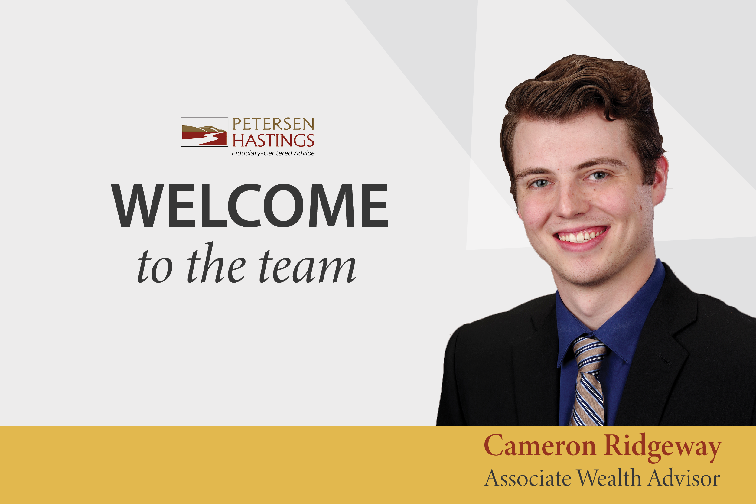 Welcome graphic of Cameron Ridgeway